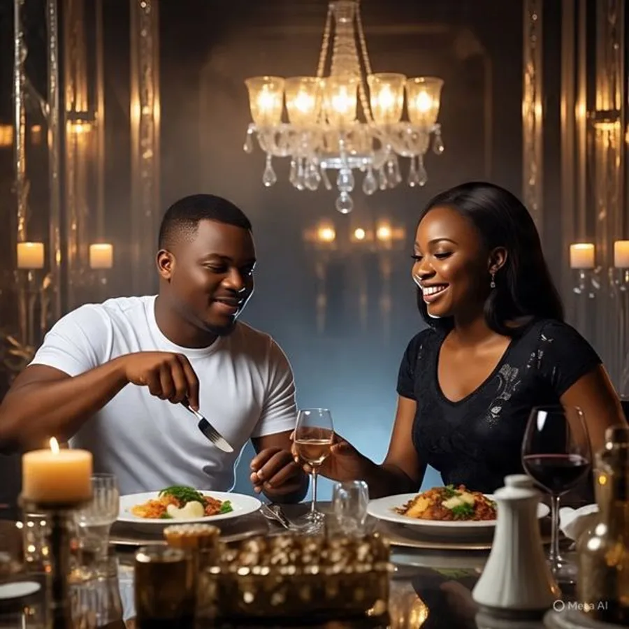 Dîner romantique aux chandelles